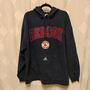 Adidas Navy Blue Red Sox Hoodie Men's Size Large